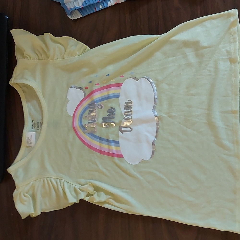 Dream life pyjama set for girl size medium (M) blue and yellow, living the dream
